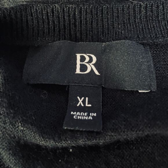 Banana Republic Telma Merino Wool Sweater Relaxed Long Sleeve Dolman Black XL - Picture 10 of 12